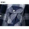 GFMY Winter 100% Baumwolle Volle Hülse Mode Plus samt Plaid Jungen Hemd 3T-12T Casual Große Kind Kleidung kann ein Mantel 210306