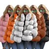 faux fur coat winter fashion hooded Fox jacket overcoat solid outerwear autumn thick keep warm womens tops klw5746