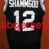 ＃12 God Shammgod Providence Black White Basketball Jerseyステッチカスタム任意の数字名NCAA XS-6XL