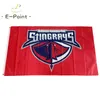 ECHL South Carolina Stingrays-Flagge, 3 x 5 Fuß (90 x 150 cm), Polyester-Banner, Dekoration, fliegender Hausgarten, festliche Geschenke