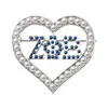 ファッションメタルホワイトブルークリスタルギリシャ文字帽子1920 Zeta Phi Beta Brooch Sorority Society ZOBシンボルピンジュエリー