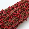 Decorative Flowers & Wreaths 20Pcs Simulation Berries Fake Hawthorn Fruit Wedding Wreath Hair Band Decoration Artificial Plants Branch Festi