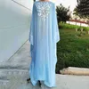 Abbigliamento etnico Plus Size Mantello in chiffon per le donne Moda musulmana Abaya Ricamo Caftano Abiti europei Dubai Girls Cape Turkey Robe 2022