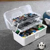 3-layer Storage Box Dustproof Blocks Puzzle Parts Multifunctional for Cosmetic Lipstick Jewelry 210922