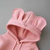 Autumn Baby Boys and Girls Hooded Shirt Children Kids Solid jacket Cotton Fleece Sweatshirt kids jackets for girls 210701