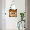 Rolig Gullig väggklocka Personliga Barn Livingroom Modern Minimalistisk Väggklocka Creative Silent Home Bear Horloge Decor HX50WC H1230