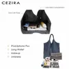 Cezira mode individuell design axelväska för kvinnor vegan läder tote två färger reversibel damer pu hobo mynt handväska femal 211009