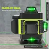 Équipement industriel 16 lignes 4D niveau laser 360 croix horizontale et verticale niveaux lasers à ligne verte auto-nivelants super puissants