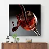 Wine Glass with Gold Boat Canvas Print Painting Dining Room and Kitchen Modern Home Decoration Wall Art Pictures Cuadros Decor