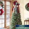 Christmas Tree Topper Bows Rustic Buffalo Plaid Topper for Christmas Tree Hanging Decoration Holiday Home Party Wedding Decor Factory price expert design Quality