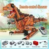 Os melhores 1092 pcs Elétrica de alta tecnologia RC Tyrannosaurus Building Blocks Cidade Dinossauro Brinquedos Brinquedos Para Crianças Presentes