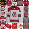 Ohio State Buckeyes Koszulka hokejowa Jake Wise Stephen Halliday Travis Treloar Kamil Sadlocha Mason Lohrei Patrick Guzzo Cam Thiesing Jakub Dobes Gustaf Westlund