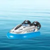 EMT BT2 2.4G uzaktan kumanda mini hovercraft elektrikli tekne çocuk oyuncak, çift motor güçlü güç, su geçirmez, yılbaşı çocuk doğum günü çocuk hediye, usu