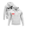 Sweat-shirt à capuche noir pour hommes, sweat-shirt de course Alpine F1 Team A Fan, coupe-vent Teamline, pull avec capuche, 2021