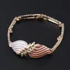 Boucles d'oreilles pendantes en forme de feuille, bracelet, bague, collier africain nigérian, couleur or CZ, ensemble de bijoux de mariage pour les mariées