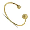 Manchet armband voor vrouwen rvs antieke armbanden ronde bal goud kleur vrouwen sieraden kerstcadeau Q0717