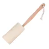 Brosse de bain luffa naturelle avec manche en bois long, exfoliante pour la peau sèche, douche, épurateur de corps, spa, masseur, expédition maritime, RRB12224