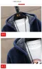 Primavera homens magro suéteres homens velo cardigan hoodie casual longo com capuz grosso casaco quente homens roupas 210909