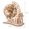 Globo in legno Puzzle 3D DIY Modello Meccanico Drive Modello Trasmissione Gear Rotate Assemblaggio Puzzle Puzzle Decorazione Decorazione per ufficio Adulti