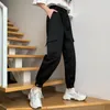 Printemps Automne Taille Haute Lâche Noir Pantalon Femmes Coréennes Pantalon Slim Harajuku Harem 210525
