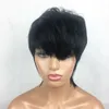 Vancehair Pixie curto cortada Remy Remy Human Human Wigs para mulheres 150 GULULESS Não renda Wig2907021