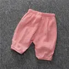 Enfants nouveau pantalon enfant en bas âge enfants couleur unie printemps été pantalon Harlan pantalon filles décontracté mode coton pantalon