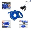 Coleiras de cachorro trela coleira com garrafa de água bacia portátil nylon animal de estimação para cães gatos passeios ao ar livre travel traction accessories