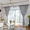 Gris Blanc Rideaux salon luxueux rideau cuisine chambre simple tulle Sheer Rideaux X-WP067 * 30 Y200421