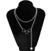 Collane di perle lunghe con nappa Catena girocollo per donna Collana dal design semplice multistrato Elegante regalo per gioielli con ciondolo