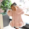 Baby Kids Clothes Girls Jacket Winter Fashion Solid Faux Mink Fur Coat for Teen Girl Soft Warm Children's Clothing 211204