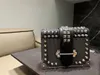 2022 New trend Luxury Crossbody Bag Shoulder Bags Designer Wallet Cross body Handbags High-end Fashion brand Rivet decoration Silver chain