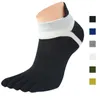 1 Pair Comfortable Men's Socks Mesh Meias Sports Five Finger Toe Socks Casual Anti-Bacterial Deodorant Cotton Solid Sock X0710