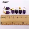 ¡WT-P1333 WKT! Piedra de alta calidad, hermoso colgante de color púrpura, diseño único para la fabricación de joyas para mujeres