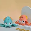 Kinderen Octopus Clockwork Toy Bath S Touw Trek Crawling Crab op Land en Water Boys Girls Gifts 210712