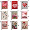 ABCD style Valentine's day Garden Flag linen holiday courtyard Banner Flags decoration T2I53237