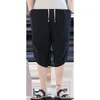 Cotton Cropped Trousers Men's Summer Tide Brand Chinese Style Cropped Harlan Shorts Loose Casual Sports Pants Men Pants X0723