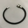 Bracelet de créateur de luxe pour hommes et femmes, corde à main noire en acier fin, 16-24CM, cadeau supérieur avec Box282Q
