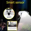 Controle remoto poderoso atualizado 77 lâmpada de parede solar lâmpada PIR Sensor de movimento IP65 ip65 À Prova D 'Água Luzes de Jardim de Rua