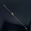 Stilista di marca Bracciale a catena con doppio anello Oro Argento Placcato oro rosa Acciaio inossidabile Gioielli da donna non sbiaditi239H