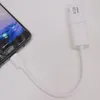 Wit / Zwart Type-C-adapter Mannelijk naar USB 2.0 Vrouwelijke OTG-gegevenskabel voor Huawei Samsung-smartphone