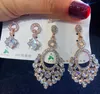 Charm NEW Korean Style Women 925 Silver Needle Zircon Pearl Earrings Valentine's Day Girls Gift Statement Earrings Wholesale Free Ship 320 T2