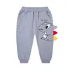 Mudkingdom chłopiec spodnie 3d dinozaur spodnie kreskówki jogger casual bawełniane ubrania 210615