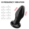 Szklane Wtyczki Anal Wibratory 10 Częstotliwości Wibrujący Butt Wtyczki G-Spot Odbyt Stymulacja Porn Sex Zabawki Dla Kobiet Mężczyźni Masaż Postate