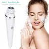 4 in 1 Facial Cleansing Brush scrubber Rechargeable Electric Ipx7 Waterproof Spin Sonic Exfoliating Face Brushes Kit Skin Care Machine With Replacment heads