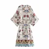 Blus kvinnor överdimensionerade lösa kimono långa ärmar mode casual vintage chic lady skjorta kvinnor bälte toppar 210709