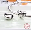 ELESHE Christmas Gift 925 Sterling Silver Crystal Charms Beads Fit Original Charm Bracelet Women DIY Jewelry Making Q0531