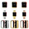 För Apple Watch Series 7 45mm Väskor Lyx Diamantmetallskyddskåpa 41mm 44mm 42mm 40mm 38mm