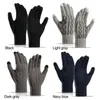 Gants de sport mode doux Plus velours hommes femmes tricoté manchettes épais chaud écran tactile mitaines