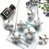 Decorative Flowers & Wreaths 10 Pack Artificial Cotton Boll Wire Iron Stem DIY Flower Arrangement Props Home Wedding El Party Decor Approx 1