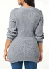 Sewater Women Autumn Casual Lace Up Sexy Side Slit Solid Clolor Plus Size Loose Pullover Slim Fit Knitted Sweaters Pullovers 210922